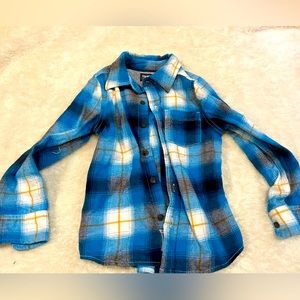Osh Kosh kids flannel size 6 or small blue